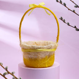 Пасхальная декоративная корзинка Цыпленок 12.5х15х22 см - Simaland фото 4