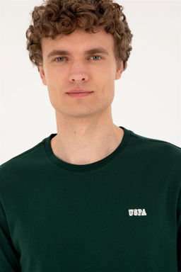 Футболка мужская U.S. Polo Assn. тёмно-зелёная хлопок  фото 2