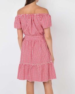 Хлопковое платье в клетку - Incity фото 5