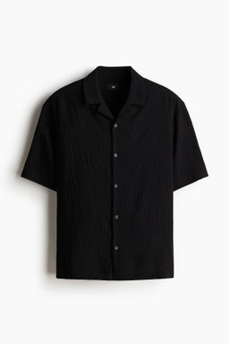 Camisa resort con efecto arrugado Loose Fit - H&m фото 3