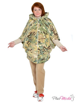 Толстовка-пончо Модель №957 размеры 44-84 - Plusmoda фото 4