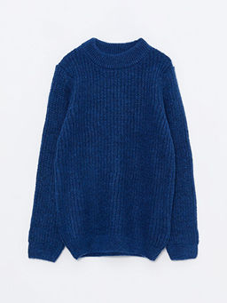 Bisiklet Yaka Basic Uzun Kollu Erkek ?ocuk Triko Kazak