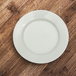 Тарелка плоская круглая 20 см, БЕЛЬЕ фарфор, т8-0002