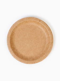 МП Тарелка одноразовая «Крафт» с бортом, картон, 18 см (100 шт.)
