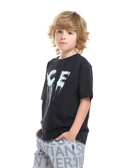 Футболка с принтом ICE 22-9014 черный - Mini maxi фото 7