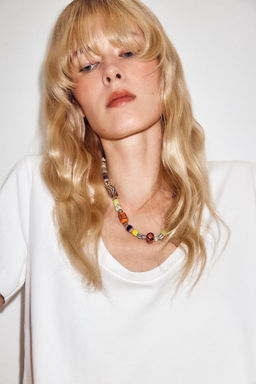 COLLAR PIEZAS CER?MICA / Multicolor