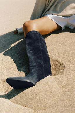 BOTA COWBOY SERRAJE / Azul - Zara фото 8