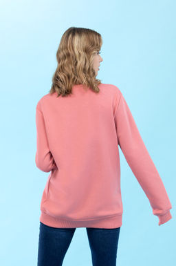 Somon Bisiklet Yaka Basic Sweatshirt