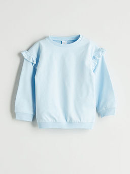 Bisiklet Yaka K?z ?ocuk Sweatshirt