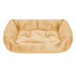 ВИА Лежак прямоуг.пухлый 75*56*20см с подушкой (9802)бежевый 99ред99 9802беж 9802беж