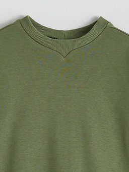 Bisiklet Yaka Erkek ?ocuk Kal?n Sweatshirt