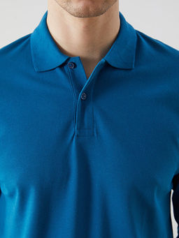 Polo Yaka Erkek Dokulu Sweatshirt