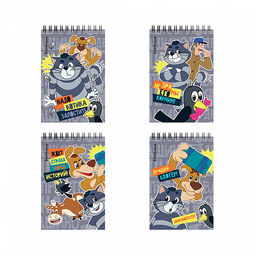 Цена за 4 шт. Записная книга на спирали ErichKrause Простоквашино, А6, 60 листов, клетка_MIX-PACK  фото 2