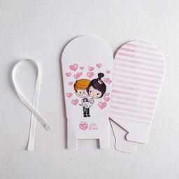 Цена за 5 шт. Бонбоньерка Люблю тебя, 7.5 8 7.5 см - Дарите счастье фото 4