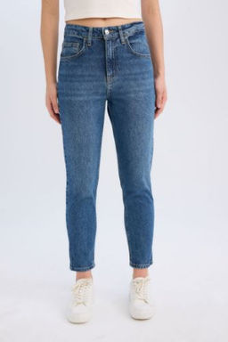 Lina Comfort Fit Yuksek Bel Bilek Boy Jean Y?kamal? Pantolon
