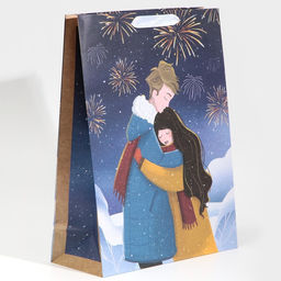 Пакет крафтовый вертикальный Тепло рядом, L 31 40 11.5 см - Дарите счастье фото 2