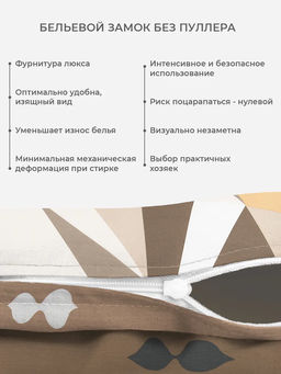 Постельное белье Хюгге Евро (простыня на резинке 160*200 см) + 4 наволочки - Ecotex фото 4