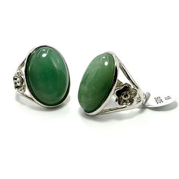 Кольцо с камнем Нефрит в металле увеличивает благосостояние