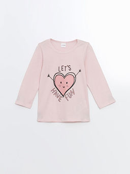 Bisiklet Yaka Bask?l? K?z ?ocuk Pijama Tak?m?