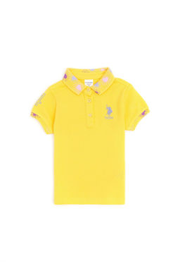 U. S. Polo Assn / Светло-желтая базовая футболка для девочек