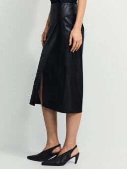 Юбка миди из искусственной кожи / Zarina  фото 4