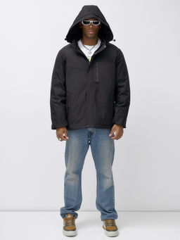 Куртка спортивная мужская зимняя большого размера черного цвета 66613Ch - Mtforce фото 6