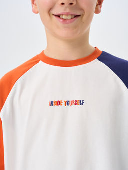 Футболка Колор блок Молоко/Шторм 7+ - Bungly фото 7