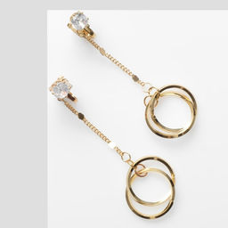 Серьги висячие Цепь с кругом, цвет серебро, 5,5см