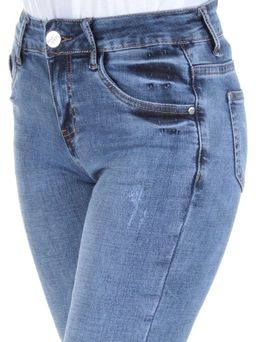 A806 BLUE Джинсы-скинни женские AOTERSS - Фабричный китай фото 4