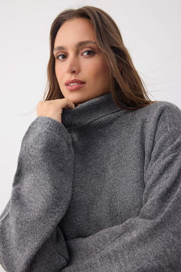 Kahverengi Wardrobe Essentials Genis Kal?p Yumusak Dokulu Crop/K?sa Triko Kazak TWOAW26KZ00113 - Trendyolmilla фото 14