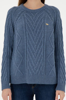 Женский свитер цвета индиго с круглым вырезом Неожиданная скидка в корзине - U.s. polo assn фото 6