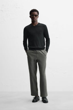 RELAXED FIT TEXTURED TROUSERS - Zara фото 27