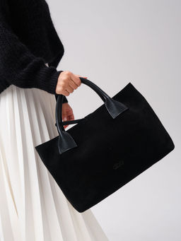 Замшевая сумка Iris DBR 31372 черный велюр фото 7