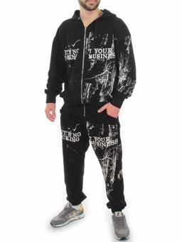 2630/7349 BLACK Костюм спортивный мужской (75% хлопок, 20% полиэстер, 5% спандекс) - Fashion фото 4