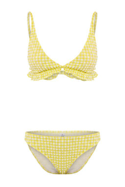 Sar_ Ekose Desenli __gen Kapl_ Dokulu F_rf_rl_ D___k Bel Regular Bikini Tak_m_ TBESS26BT00025