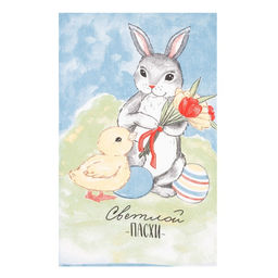 Набор полотенец кухонный Доляна Светлой Пасхи 35х60 см - 4 шт, 100% хлопок  фото 12