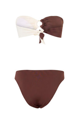 Renk Bloklu Straplez Kapl_ Aksesuarl_ Normal Bel Regular Bikini Tak_m_ TBESS26BT00220 - Trendyolmilla фото 8