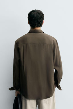 RELAXED FIT FLOWING SHIRT - Zara фото 3