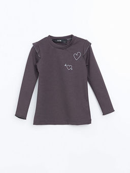 Bisiklet Yaka Nak??l? K?z ?ocuk Ti??rt