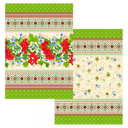 Полотенце вафельное 50х70см "Калина", 156г/м2, хлопок 100%, набор 2шт, "Домашняя мода" (Россия)