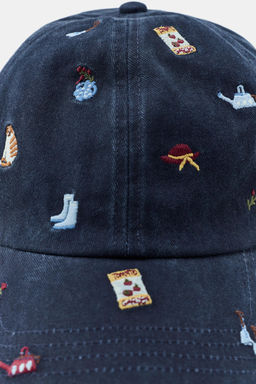 TWILL CAP WITH EMBROIDERY