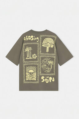 TRENDYOL MAN Antrasit Unisex Oversize/Genis Kesim Bask?l? %100 Pamuk T-Shirt TMNSS25TS00031 - Trendyolmilla фото 33