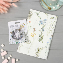 Набор Весеннее время: полотенце 40?73 см, саржа 190 г/м?, формочки для печенья