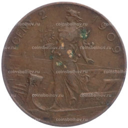 2 чентезимо 1909 года Италия