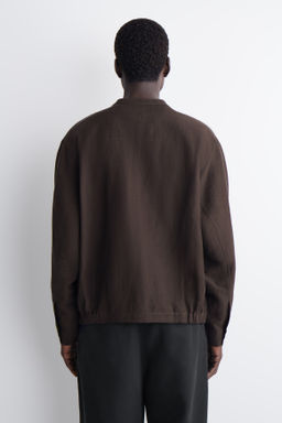 CAMISA OVERSIZE DE LINO CON CUELLO MAO - H&m фото 9