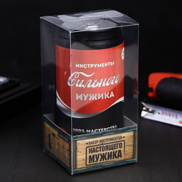 Подарочный набор инструментов в банке Инструменты сильного мужика, 13 предметов