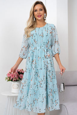 Платье Хелен (голубой) Р11-1075/5 - Николь фото 3