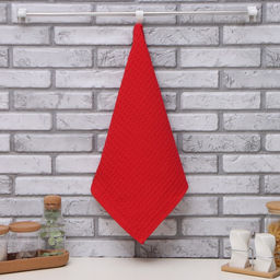 Полотенце Доляна цв. бордовый 35х60 см, 100% хл., крупная вафля 220 г/м2