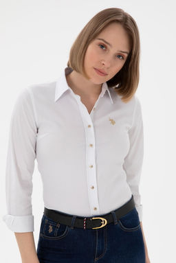 Kad_n Beyaz Uzun Kollu Basic G_mlek Sepette S_rpriz _ndirim - U.s. polo assn фото 3