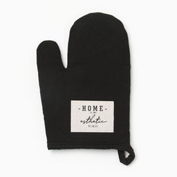 Варежка Этель «HOME», цвет чёрный, 26×16 см, 50%хл, 50%лен